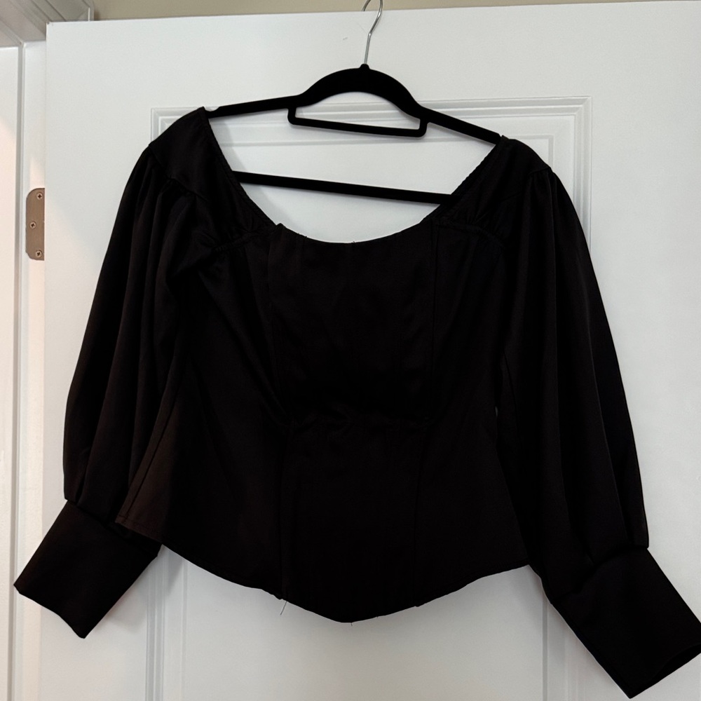 PrettyLittleThing Elegant Black Blouse